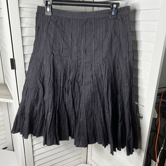 Atmosphere Womens Vintage Y2k Midi Fit‎ And Flare Gray Skirt Unique Detail Sz 10 - Picture 1 of 6